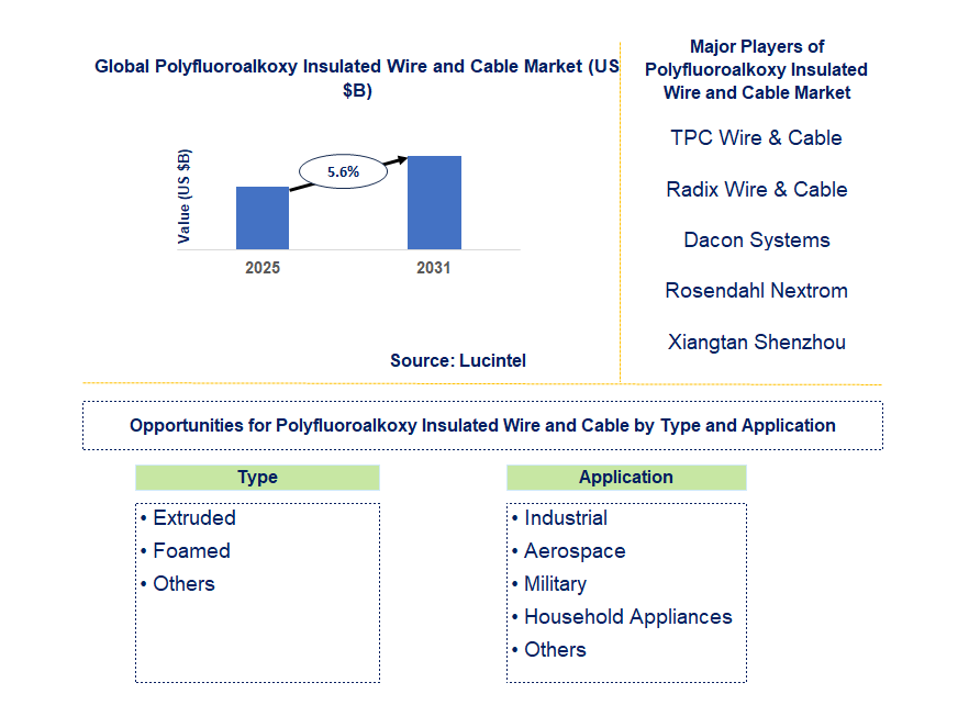 Polyfluoroalkoxy Insulated Wire and Cable Market Trends and Forecast